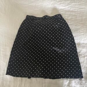 My Michelle Women's XSmall Skirt Black White Polka Dots Vintage Ruffled Skirt